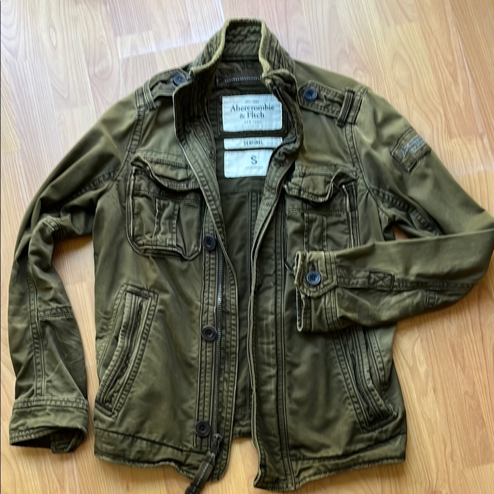 Abercrombie & Fitch Men's Olive Jacket